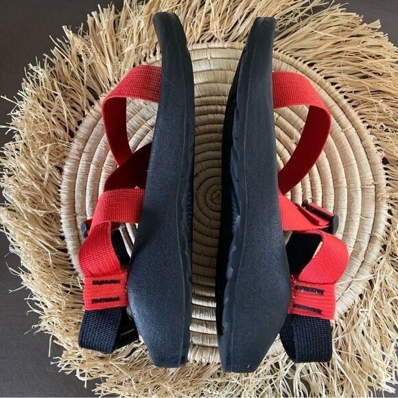 CHACO Men’s Custom Z/1 Sandals Red Black Size 7 - Picture 8 of 12